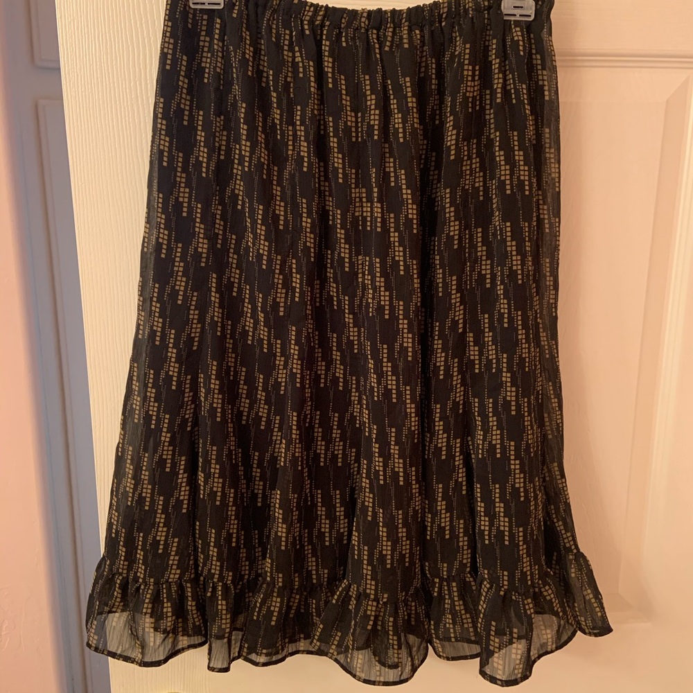 Black and brown flowy skirt